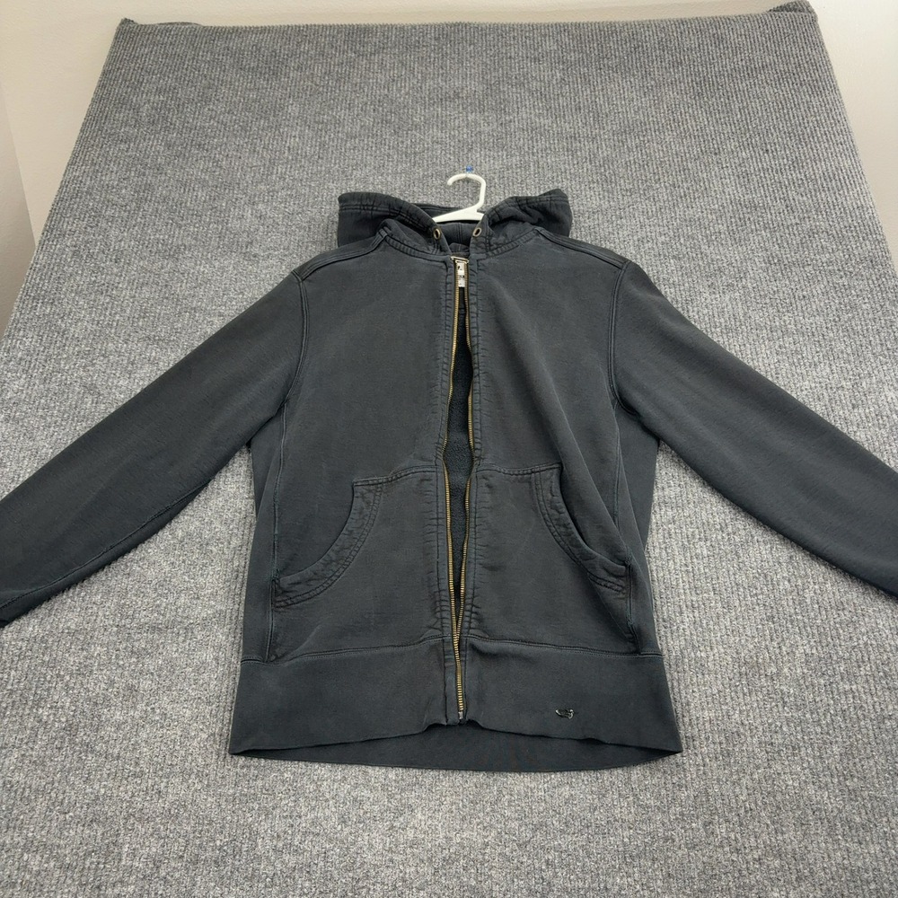 American Giant Zip Up Hoodie Men M Black Cotton Full Zip Classic Casual Style